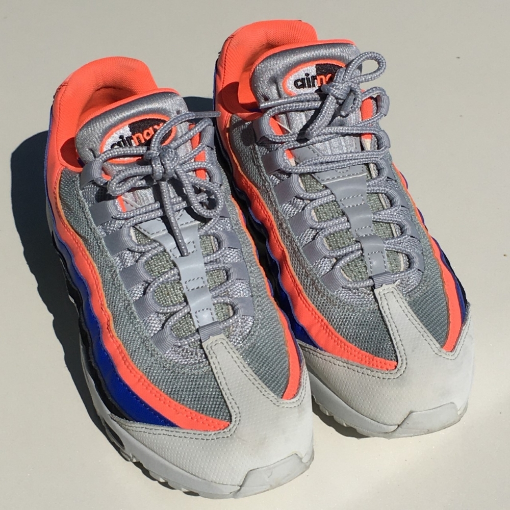 NIKE Air MAX 95 Platinum Royal Mango Size 7 Mens - Picture 12 of 16